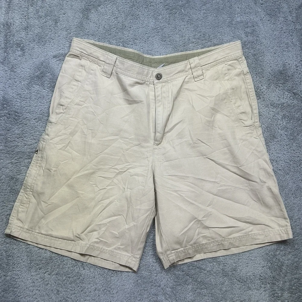 Columbia Ultimate Roc Shorts Mens 38x9 Beige Omni-Shield Cargo Outdoor Hiking - Picture 1 of 13